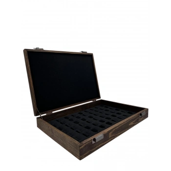 Ahşap El Boyaması Çift Renk 24x34 Cm Deri  Kapak Tırnaklı Yüzük  Standı