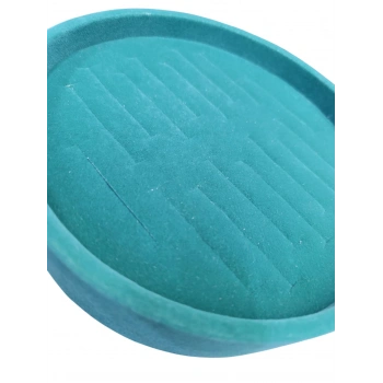 Süet Kumaş Yeşil Renk 20/20 Cm Yuvarlak Batırmalı Bileklik Kelepçe Tablası