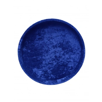 Süet Kumaş Siyah Renk 20x20 Cm Yuvarlak Batırmalı Bileklik Kelepçe Tablası