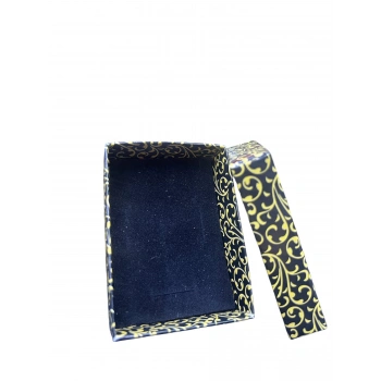 Karton Sünger Siyah Gold Çizgili Renk 8/6 cm 48 Adet Üçlü Set Takı Kutusu