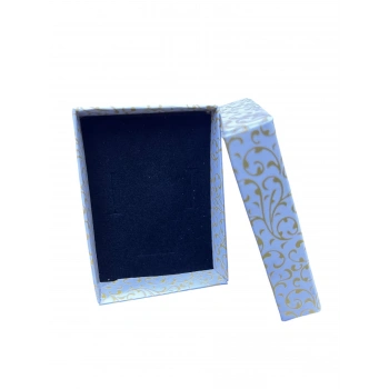 Karton Süngerli Beyaz Gold Çizgili Renk 8/6 cm 48 Adet Üçlü Set Takı Kutusu