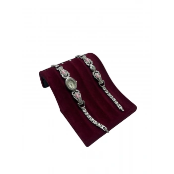 Süet Kumaş Bordo Renk 16/11,5 Cm Bileklik Künye Standi