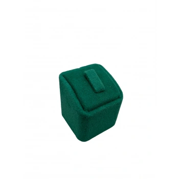 Süet Kumaş Yeşil Renk Tek Yüzük Sergileme Aksesuar