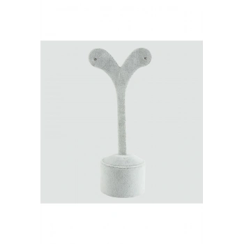 Süet Kumaş Gri Renk 12 Cm Küpe Sergileme Aksesuar