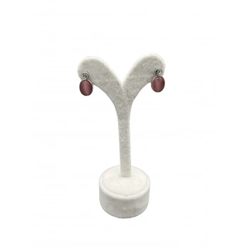 Süet Kumaş Krem Renk 12 Cm Küpe Sergileme Aksesuar