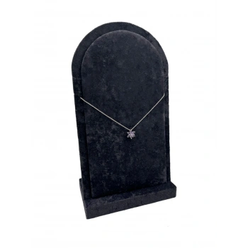 Batum Model Süet Kumaş Siyah Renk 26/15 Cm Ayaklı Kolye Sergileme Standı