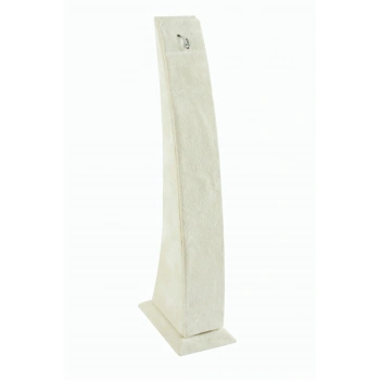 Süet Kumaş Krem Renk 22/6,5 Cm Ayaklı Kancalı Zincir Bileklik Sergileme Standı