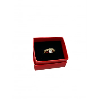 Karton Süngerli Kırmızı Renk 5/4 cm 60 Adet Yüzük Takı Kutusu