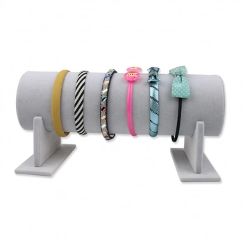 Kücük Boy Süet Kumaş Gri Renk 30 cm Ayaklı Taç Standı