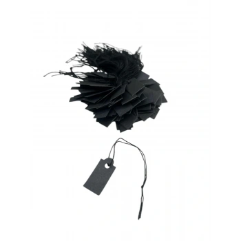 Orta Boy Siyah Renk 2 /1,5 cm 80 adet Karton İpli Fiyat Etiketi