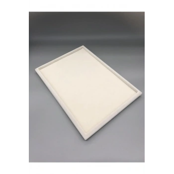 Sertex Kumaşı Krem Renk 24/34 Cm  Takı Servis Kutu Tabla