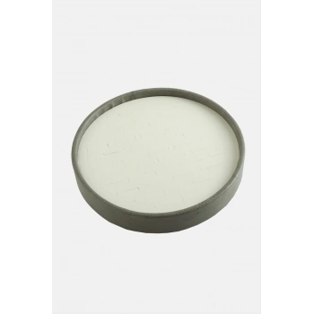 Silindir Model Deri Kumaş Gri Renk 20/20 cm Batırmalı Yüzük Tablası