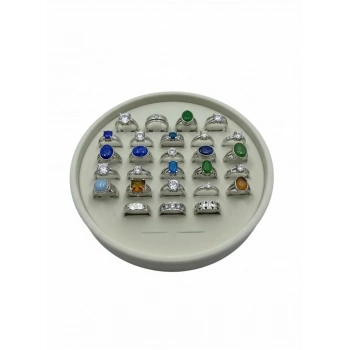 Silindir Model Süet Kumaş 20/20 cm Batırmalı Yüzük Tablası