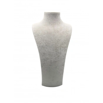 Süet Kumaş Elisia Manken Krem Renk 40/20 Cm Kolye Gerdanlık Takı Sergileme Mankeni