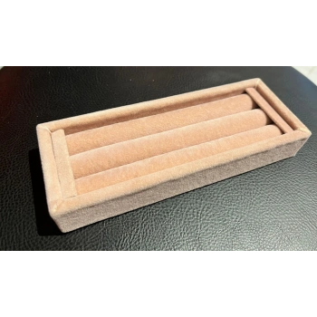 Yerli Üretim Ufak Boy Süet Kumaş Pembe Renk 18 / 7 Cm Rulo Çekmece Içi Yüzük Standı