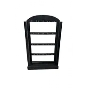 Süet Kumaş Füme Renk 36 /22 cm Ayaklı Küpe Standı Takı Organizeri