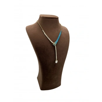 Süet Kumaş Kare Manken Kahve Renk 26/15 Cm Kolye Gerdanlık Takı Sergileme Mankeni