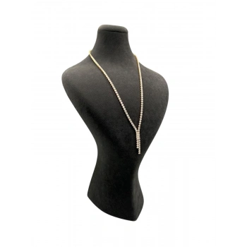 Süet Kumaş Lidya Model Füme Renk 42/20 cm Kolye Gerdanlık Zincir Takı Sergileme Mankeni