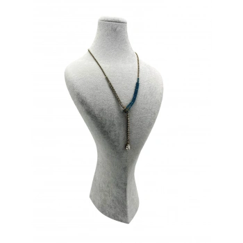 Süet Kumaş Lidya Manken Gri Renk 42/20 Cm Kolye Gerdanlık Takı Sergileme Mankeni