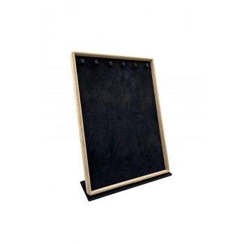 Süet Kumaş Tırnaklı Siyah Renk 34/24 Cm Stand