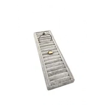 Süet Kumaş Gri Renk 11/34 Cm Sosisli Bileklik&kelepçe Yüzük Tablası