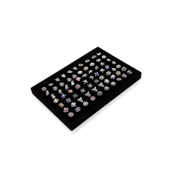 Süet Kumaş Siyah Renk 24/34 Cm BatırmalıYüzük Tablası