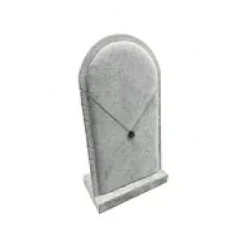 Batum Model Süet Kumaş Gri Renk 26/15 Cm Ayaklı Kolye Sergileme Standı