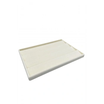 Süet Kumaş Krem Renk 34/24 Cm  Küpe Standı