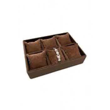 Dobric Model Süet Kaplama Kahve Renk 24/18 cm Yastıklı Çekmece Ici Takı Düzenleyicisi
