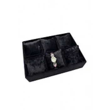 Dobric Model Süet Kaplama Siyah Renk 24/18 cm Yastıklı Çekmece İci Takı Düzenleyicisi