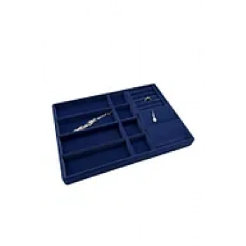 Helsinki Model Süet Kaplama Lacivert Renk 24/34 Cm Takı Sergileme Standı