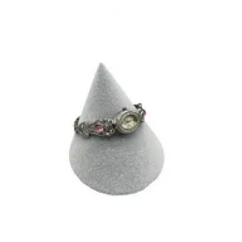 Huni Model Süet Kumaş Gri Renk 8/8 Cm Bileklik-Saat Sergileme Standı