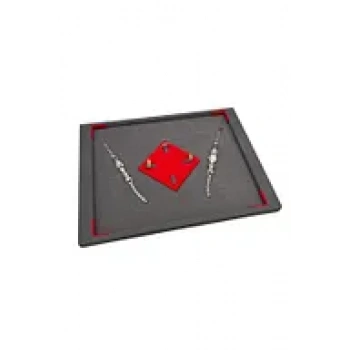 Keten Kumaş Gri Renk 40/30 cm Takı Servis Sunum&Yüzük Tablası