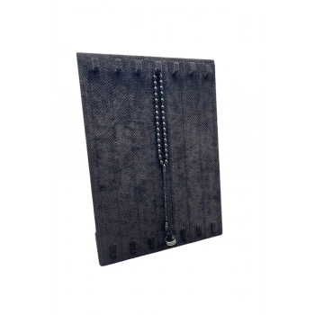 Keten Kumaş Siyah Renk 35/25 Cm Ayaklı Tırnaklı Tesbih Yüzük Kombin Sergileme Standı