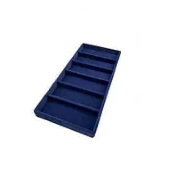 Lefkoşa Model Süet Kumaş Lacivert Renk 38 Cm / 19 Cm Gözlük Sergileme Çekmece İçi Stand