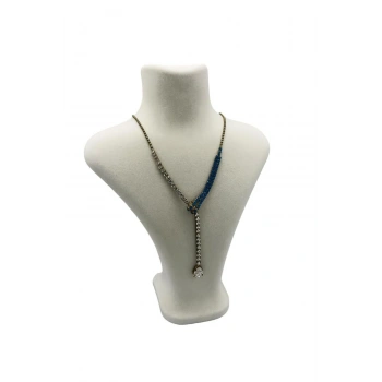 Londra Model Süet Kumaş Krem Renk 28/22 Cm Kolye Sergileme Mankeni