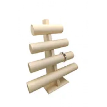 Lüx İmera Deri Kumaş Krem Renk Boy 38 cm En 33 cm Tekli T Model Bilezik Sergileme