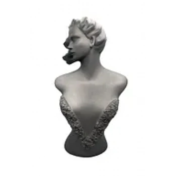 Polyester Malzeme Gri Renk 50 / 28 cm Takı Sergileme Mankeni