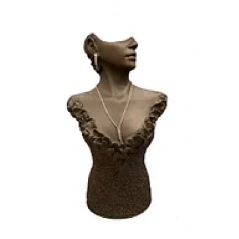 Polyester Malzeme Kahve Renk 50 / 28 cm Takı Sergileme Mankeni