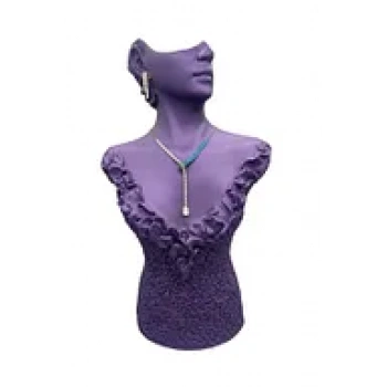 Polyester Malzeme Mor Renk 50 / 28 cm Takı Sergileme Mankeni