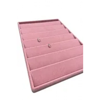 Süet Kumaş Pembe Renk 34/24 Cm Küpe Standı