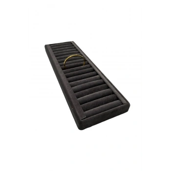 Süet Kaplama Füme Renk Sosisli 35/11 Cm Bileklik Kelepçe Tablası