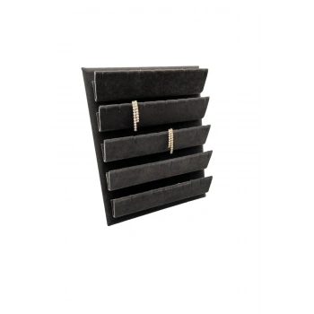 Süet Kumaş 20/16 Cm Füme Renk Ayaklı Küpe Standı