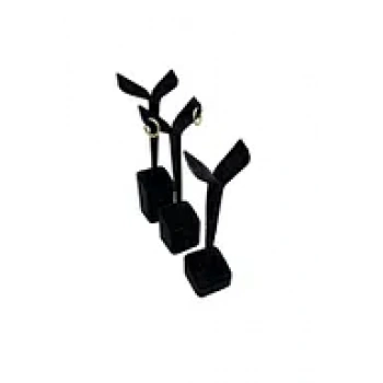 Süet Kumaş Çoklu Siyah Renk 20/17/15 Cm Küpe Sergileme Aksesuar