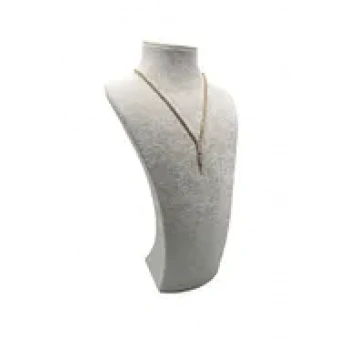 Süet Kumaş Elisia Manken Krem Renk 40/20 Cm Kolye Gerdanlık Takı Sergileme Mankeni