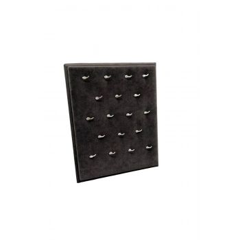 Süet Kumaş Füme Renk 20/16 Cm Ayaklı Kolye Sergileme Standı