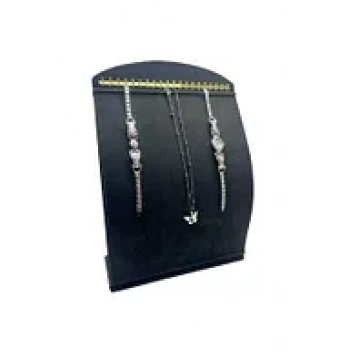 Süet Kumaş Füme Renk 34 cm / 24 cm Dik Bombeli Takı Standı