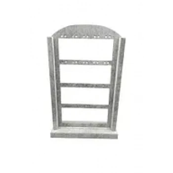 Süet Kumaş Gri Renk 36 /22 cm Ayaklı Küpe Standı