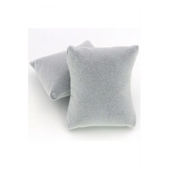 Süet Kumaş Gri Renk 5 Adet 8/8 Cm Takı Yastığı