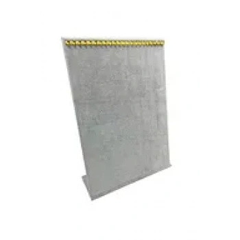 Süet Kumaş Gri Renk Tırnaklı Ayaklı Tesbih-Kolye-Zincir Sergileme Standı